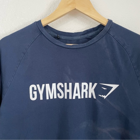 2 Gymshark Navy Blue Short Sleeve T-Shirt Athletic Workout Bundle Mens Medium - Picture 2 of 9